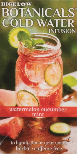 Bigelow Botanicals™ Cold Water Infusion Watermelon Cucumber Mint Herbal Tea Bags Perspective: right