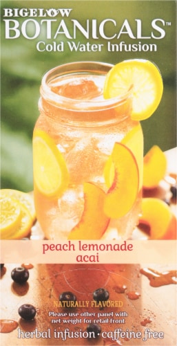Bigelow Botanicals™ Peach Lemon Acai Cold Water Infusions Herbal Tea Bags Perspective: right