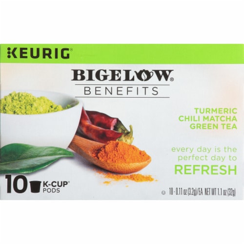 Bigelow Turmeric Chili Matcha Green Tea Herbal Tea K-Cup® Pods Perspective: right