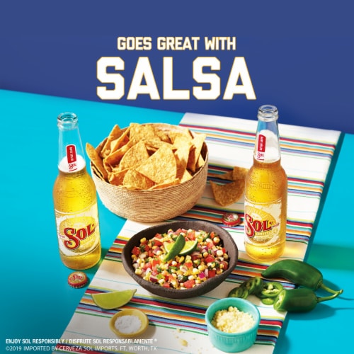 Sol Cerveza Mexican Import Lager Beer Perspective: right