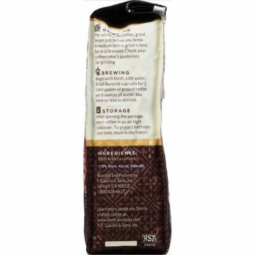Don Francisco's® Kona Blend Medium Roast Whole Bean Coffee Perspective: right