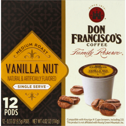 Don Francisco's Family Reserve Vanilla Nut Medium Roast Coffee Pods Perspective: right