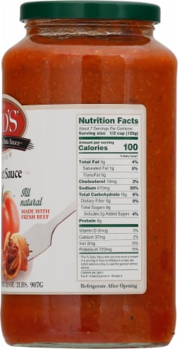 Mid's Meat Homestyle Pasta Sauce Perspective: right