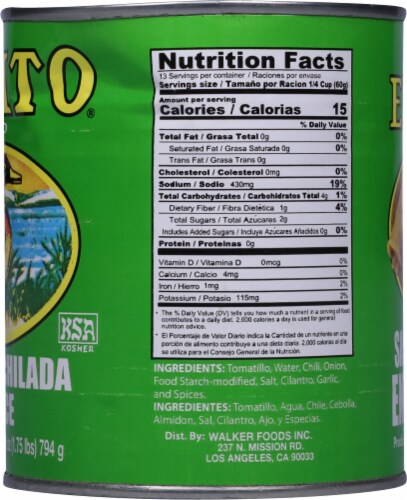 El Pato® Green Enchilada Sauce Perspective: right