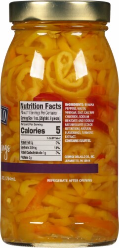 DeLallo Mild Banana Pepper Rings Perspective: right