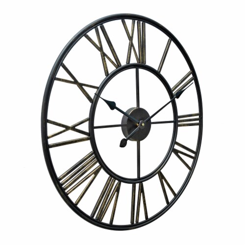 Chaney Metal Indoor Wall Clock Perspective: right