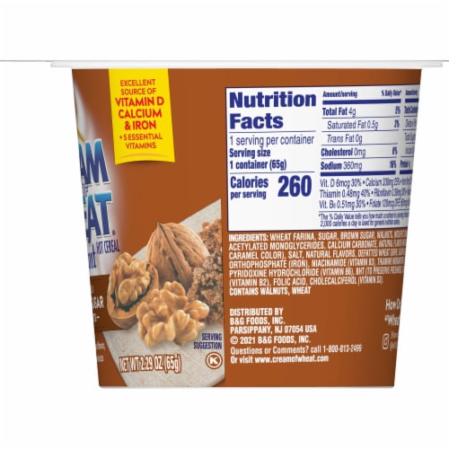 Cream of Wheat® Maple Brown Sugar With Walnuts Instant Hot Cereal Perspective: right
