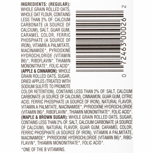 McCann's Instant Irish Oatmeal Variety Pack Perspective: right