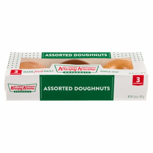 Krispy Kreme® Classic Assorted Doughnuts, 3 count - Food 4 Less Krispy Kreme® Classic Assorted Doughnuts, 3 count - Food 4 Less