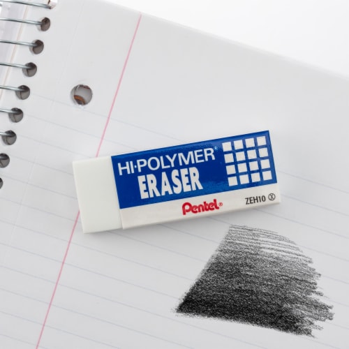 Pentel Hi-Polymer Erasers - White Perspective: right