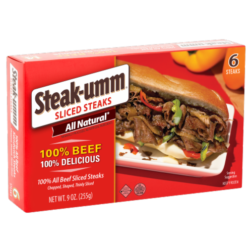 Steak-umm® All Natural 100% Beef Sandwich Steaks Perspective: right