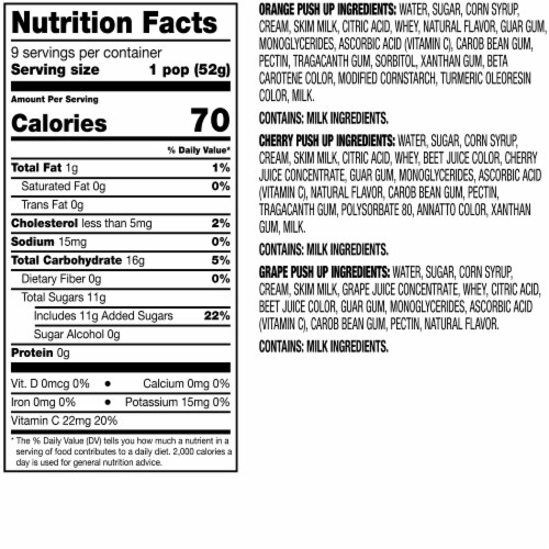 Nestle® Push Up Cherry Orange Grape Variety Pops Perspective: right
