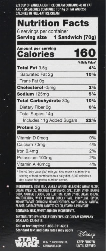 Nestle Star Wars Millennium Falcon Vanilla Ice Cream Sandwiches Perspective: right