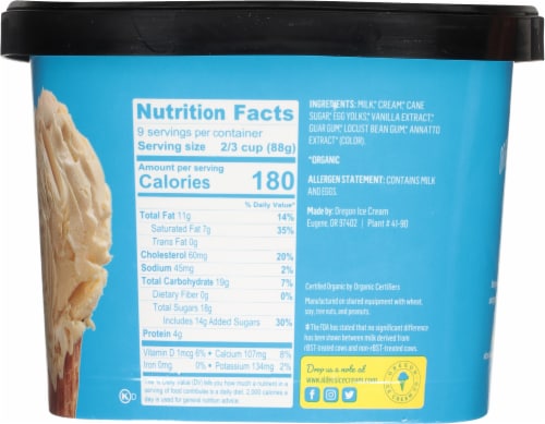 Alden's Organic French Vanilla Ice Cream Perspective: right