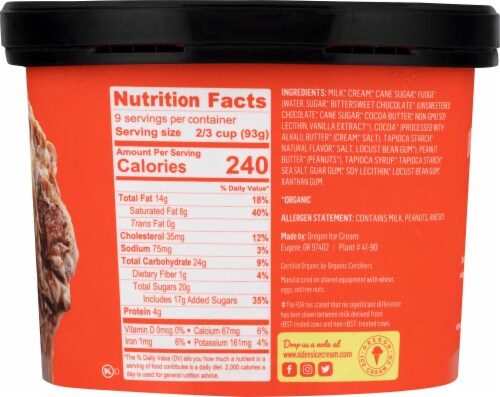 Alden s Organic Peanut Butter Fudge Ice Cream 48 fl oz Kroger
