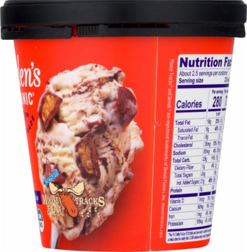 Alden’s Organic Denali Moose Tracks Ice Cream Perspective: right