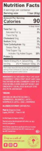 Alden's Organic Strawberry Frozen Yogurt Bars Perspective: right