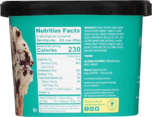 Alden's Organic Cookies & Cream Ice Cream Perspective: right