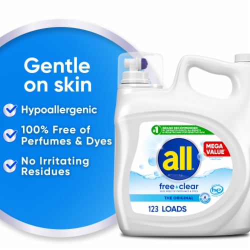 All® Free and Clear Original Liquid Laundry Detergent Perspective: right
