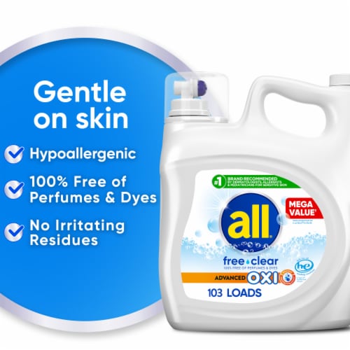All® Free Clear Advanced Oxi Liquid Laundry Detergent Perspective: right