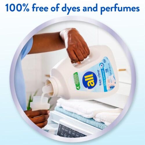 All® Free and Clear Unscented Liquid Fabric Softener Perspective: right