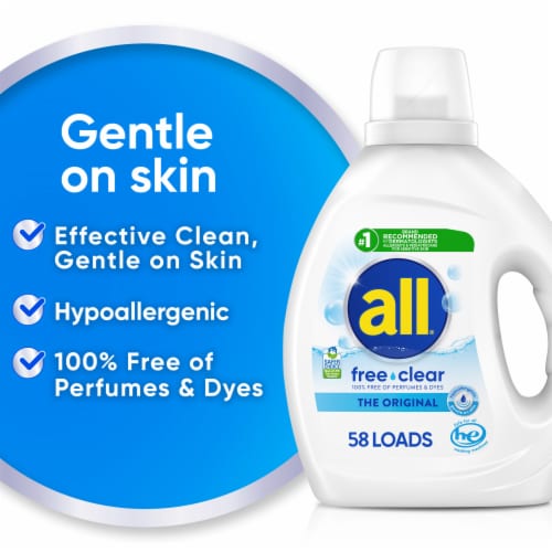 All® Free Clear Original Liquid Laundry Detergent Perspective: right