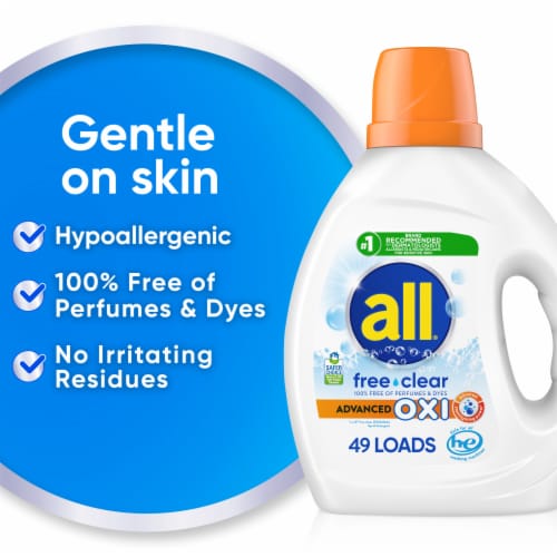 All® Free Clear Advanced Oxi Liquid Laundry Detergent Perspective: right