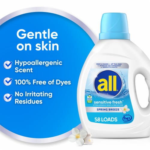 All® Sensitive Fresh™ Spring Breeze Liquid Detergent Perspective: right