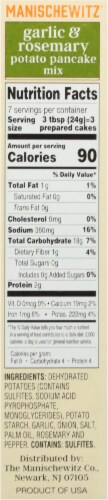 Manischewitz® Garlic & Rosemary Potato Pancake Mix Perspective: right
