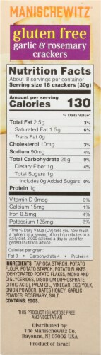 Manischewitz® Gluten Free Garlic And Rosemary Crackers Perspective: right