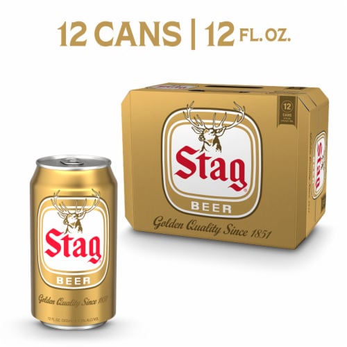 Stag Beer American Lager Perspective: right