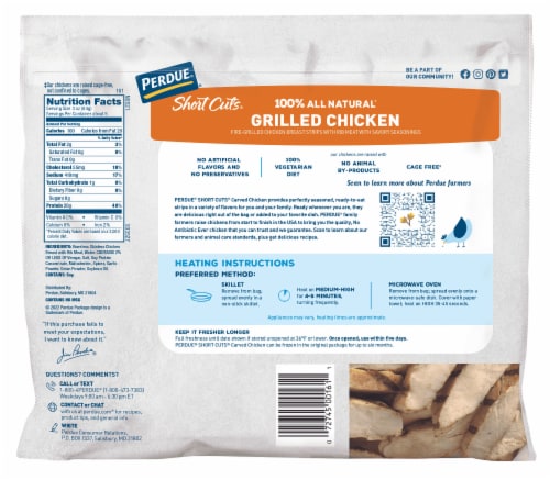 PERDUE® SHORT CUTS® Grilled Carved Chicken Breast Strips Perspective: right