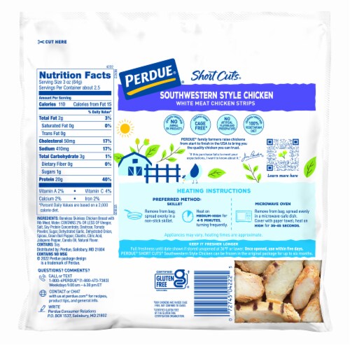 PERDUE® SHORT CUTS® Southwestern Style Chicken Strips Perspective: right