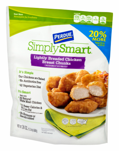 Perdue Simply Smart Lightly Breaded Chicken Chunks Perspective: right