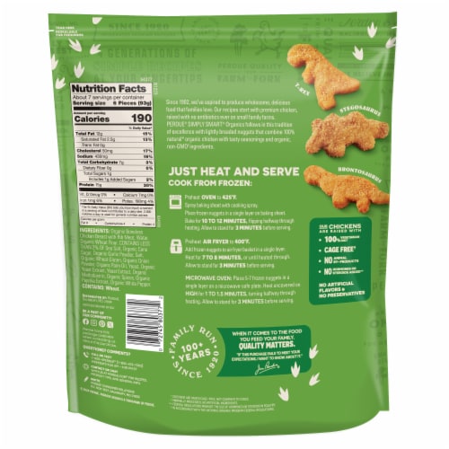 PERDUE® SIMPLY SMART® ORGANICS Lightly Breaded Chicken Dino Nuggets Perspective: right