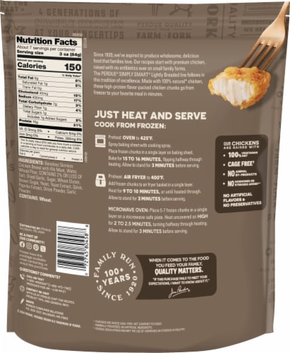 PERDUE® Lightly Breaded Chicken Breast Chunks Perspective: right