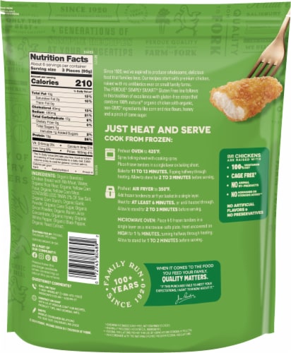 Perdue Simply Smart Organics Gluten-Free Frozen Fully Cooked Breaded Chicken Breast Tenders