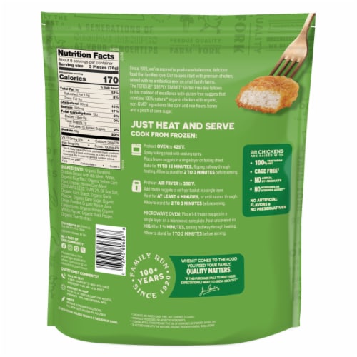 PERDUE® SIMPLY SMART® ORGANICS Gluten Free Breaded Chicken Breast Nuggets Perspective: right