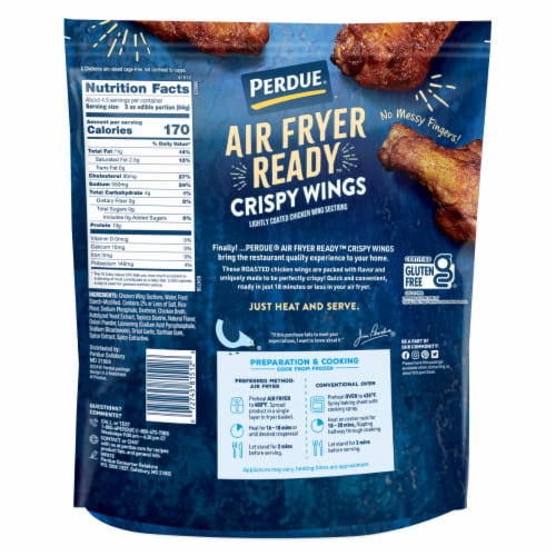 Perdue® Air Fryer Ready™ Frozen Fully Cooked Roasted Chicken Wings Perspective: right
