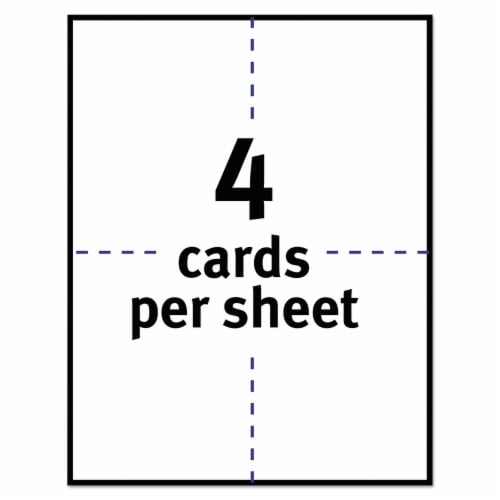 Avery Card,Post Glsy 100,Wht 8383 Perspective: right