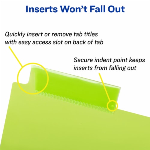 Avery® Big Tab Plastic Pocket Intsert Divider Perspective: right