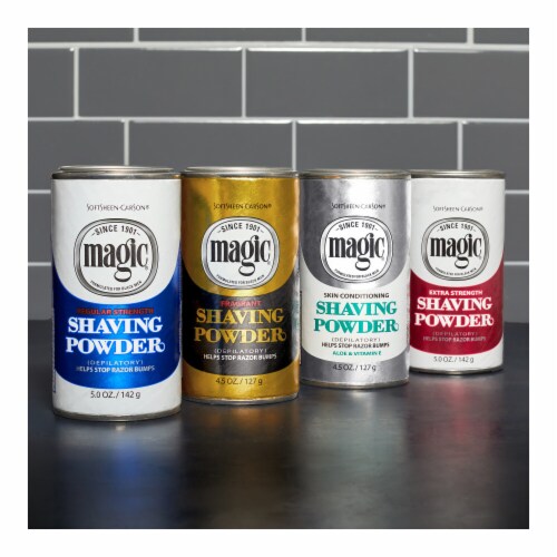 Softsheen-Carson Magic Shave Razorless Shaving Powder Regular Strength Perspective: right