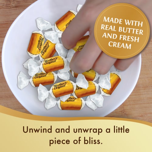 Werthers Original Soft Vanilla Crème Caramel Candy Perspective: right