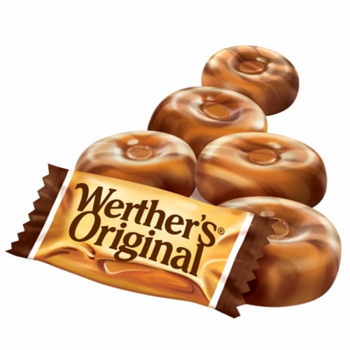 Werthers Original Hard Carmel Coffee Candy Perspective: right