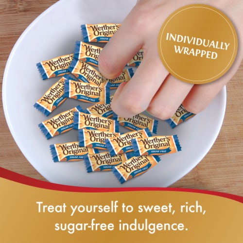 Werthers Original Hard Sugar Free Caramel Candy Perspective: right