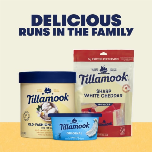 Tillamook Sharp White Cheddar Cheese Snack Portions Perspective: right