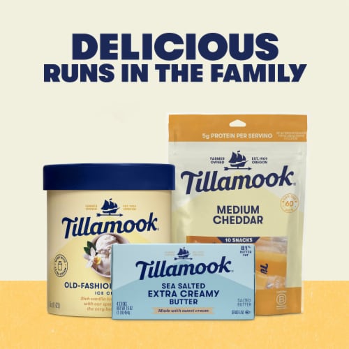 Tillamook Medium Cheddar Cheese Snack Portions Perspective: right
