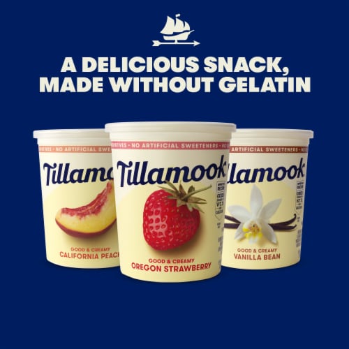 Tillamook Vanilla Bean Low-Fat Yogurt Perspective: right