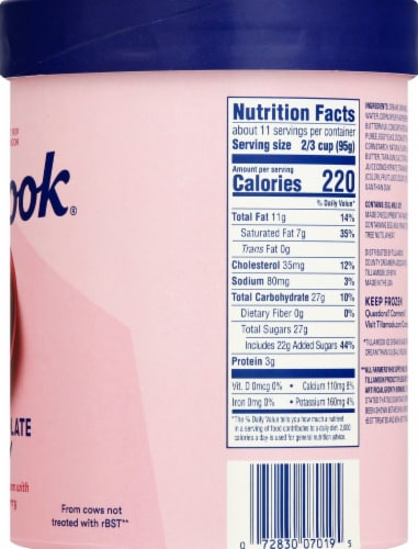 Tillamook White Chocolate Raspberry Ice Cream Perspective: right