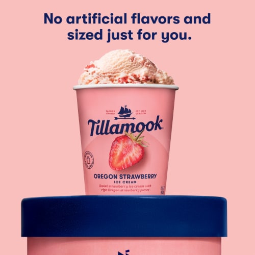 Tillamook Oregon Strawberry Ice Cream Perspective: right